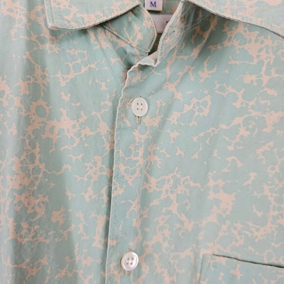 Comme des Garcons Shirt Mens M Seafoam Green Designer France Button Down Shirt - Picture 7 of 9
